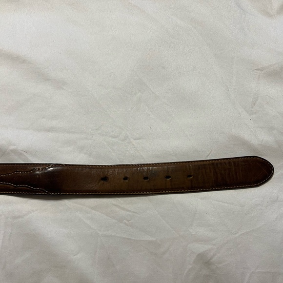 Men’s Silvercreek Classic Brown Leather Belt With Balded Eagle Belt Buckle - Picture 4 of 10